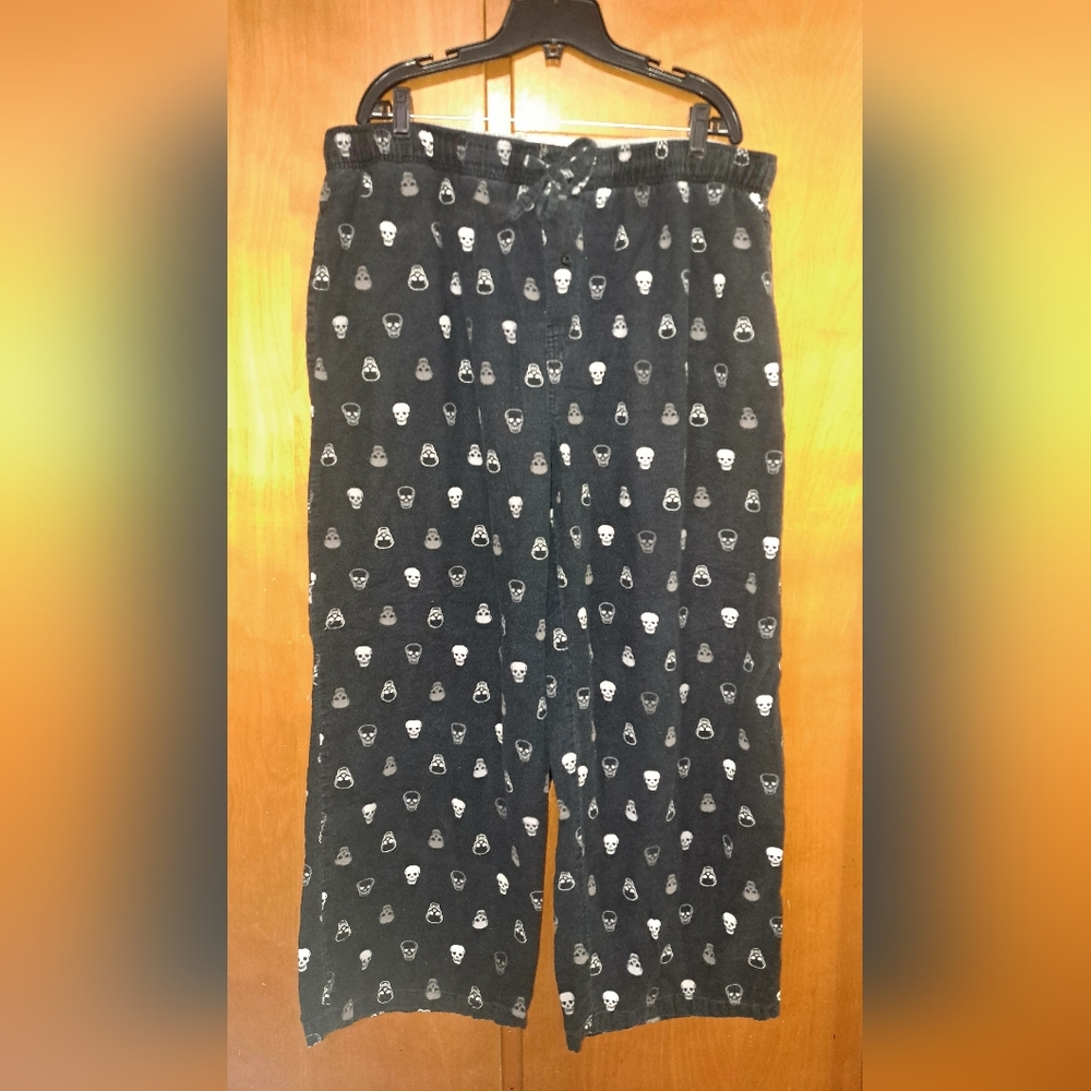 Mens Merona brand skull print flannel sleep pants size 2XL